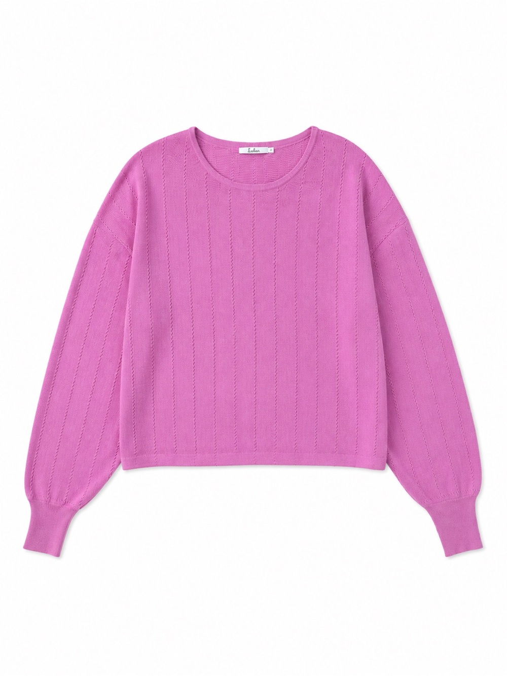 Staccato Lilac Cable-Knit Crewneck Sweater NWT Size Large